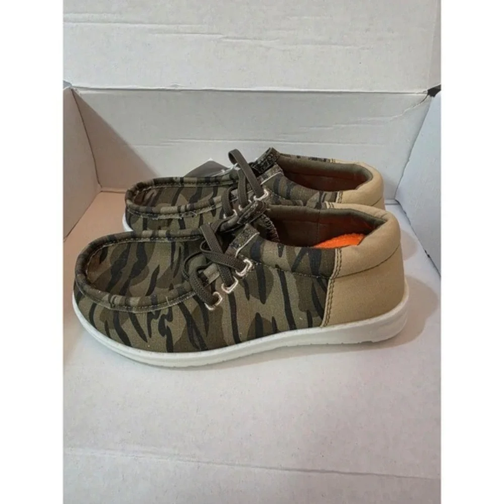 US Sports Youth Boys Camo Slip On Loafer Shoes Size 12 Kids NWT